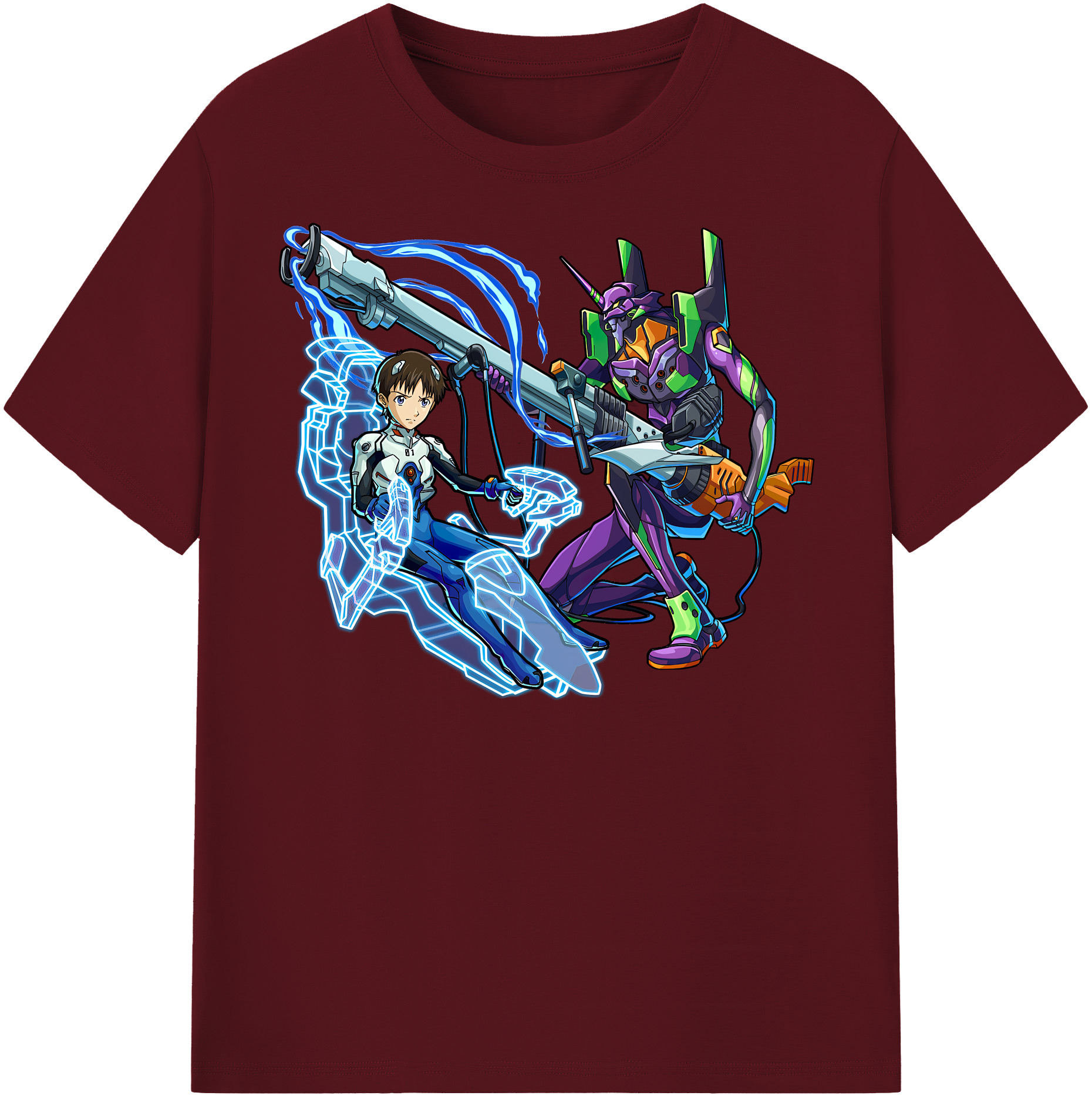 （画像用） EVA 新世紀エヴァンゲリオン 綿100％半袖Tシャツ（フロントプリント）